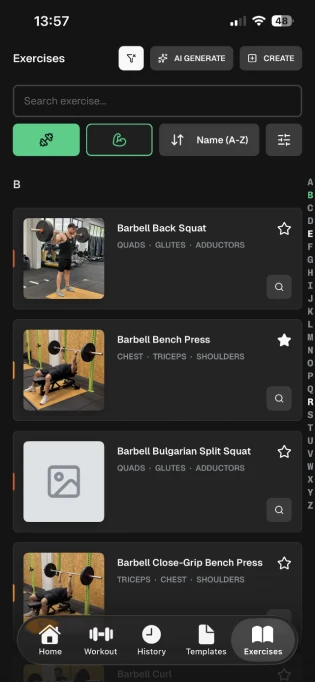 Exercise library